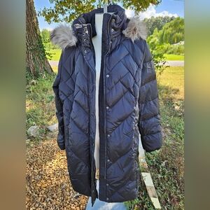 nwot Tower-London Fog Faux-Fur Hood Down Puffer Coat